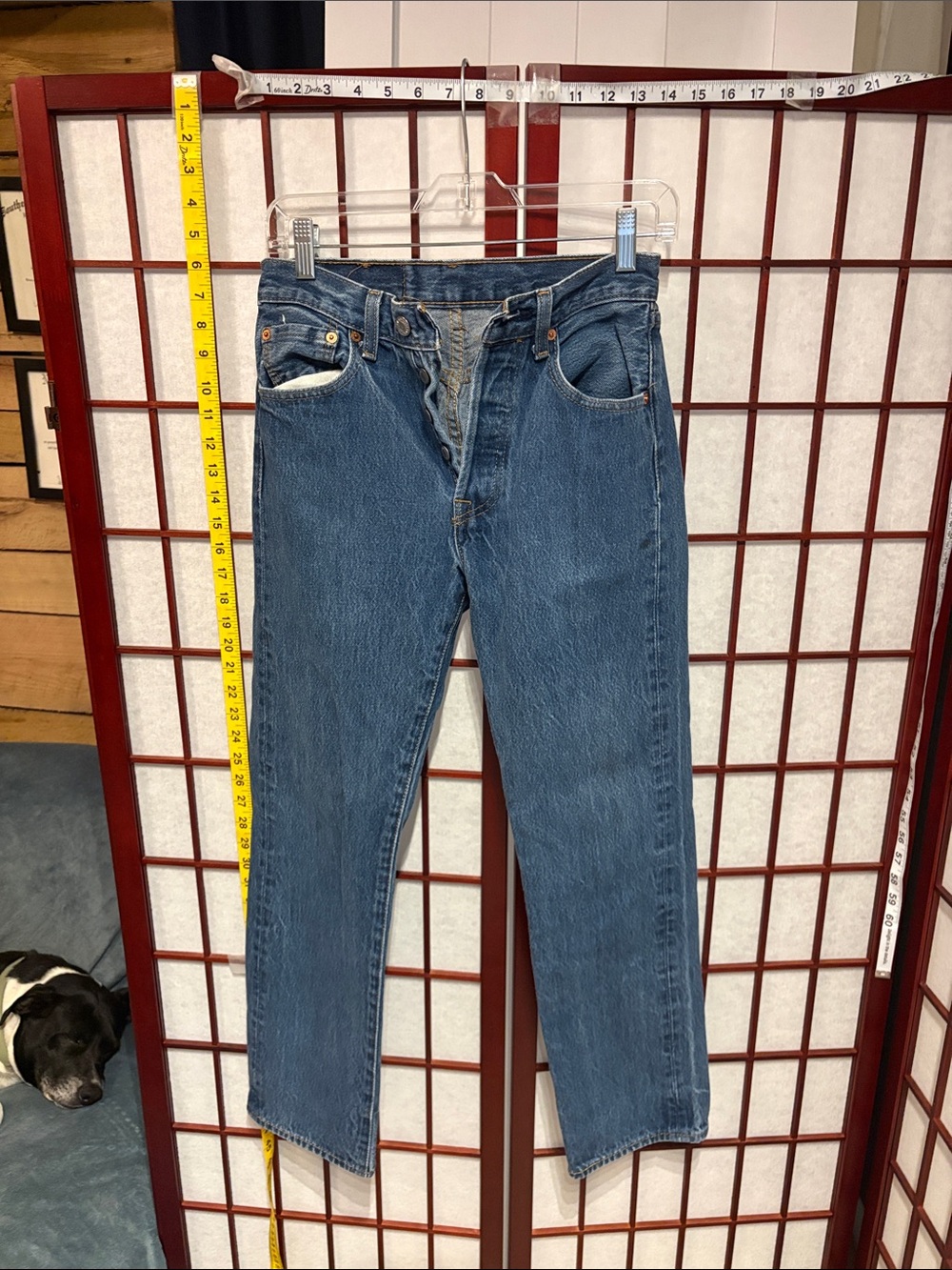 Levi's 501 28x32 Classic Blue Straight-Leg Women's Jeans